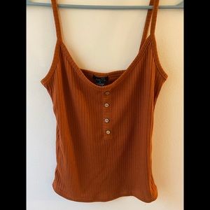 Orange Rue21 Button Tank